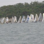 Pegasus Racing, Shark Kahn, Cameron MacDonald, and Geoff Moore sailing an 18 Foot Skiff during the World Championships in Sydney Australia 2005.